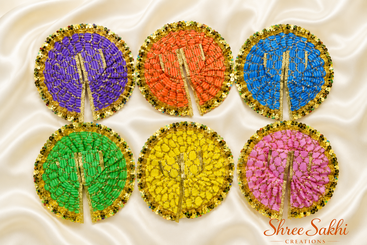 Golden Net Stripe Laddu Gopal Poshak