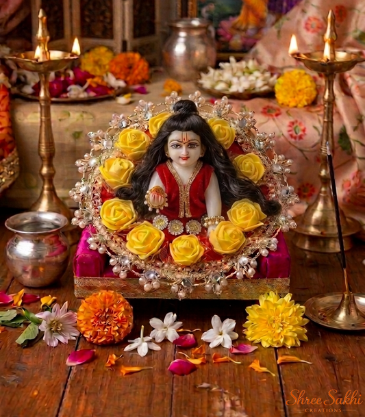 Yellow Rose Jhula Laddu Gopal Poshak