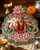 Red Peacock Wheel Laddu Gopal Poshak