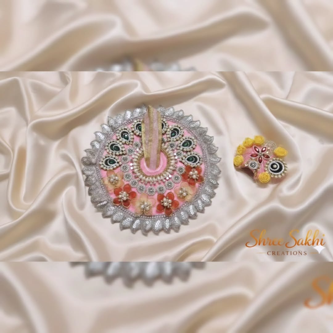 Baby Pink Floral Laddu Gopal Poshak