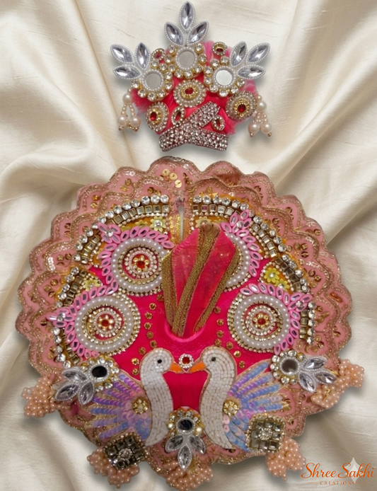 Pink Swan Designer Laddu Gopal Poshak