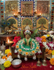 Green Floral Pearl Laddu Gopal Poshak