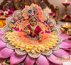 Pink Peach Lotus Laddu Gopal Poshak