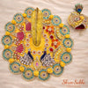 Yellow Peacock Designer Laddu Gopal Poshak