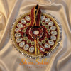 Maroon Pearl Stone Laddu Gopal Poshak