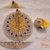Yellow Blue Stone Laddu Gopal Poshak