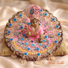 Baby Pink Blue Floral Festival Laddu Gopal Poshak