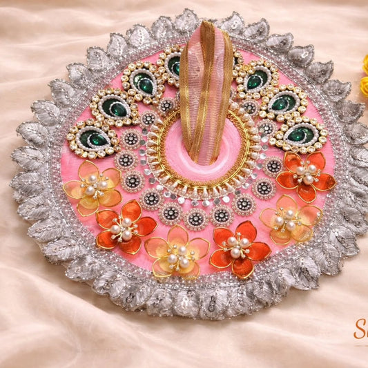 Baby Pink Floral Laddu Gopal Poshak