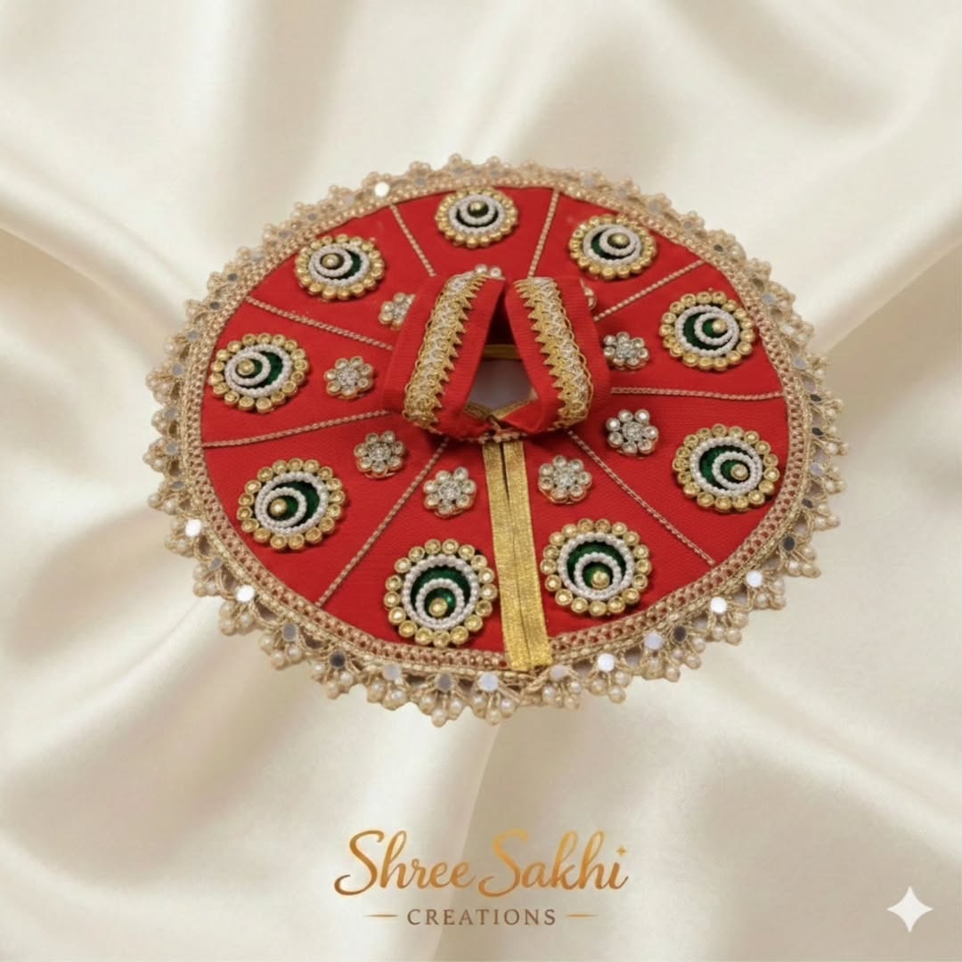Red Black Spiral Dress Laddu Gopal Poshak