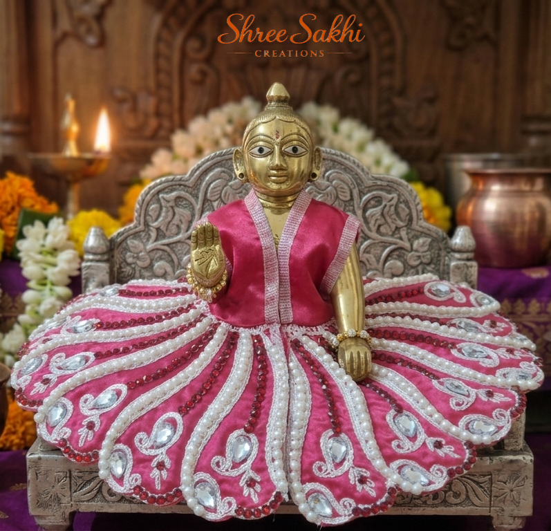Pearl Paisley Designer Laddu Gopal Poshak